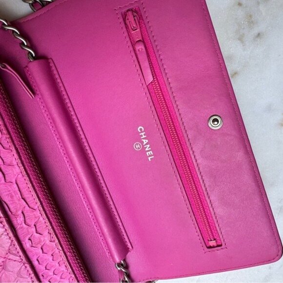 Chanel Exotic Python Boy WOC Wallet on Chain Crossbody - Picture 11 of 15